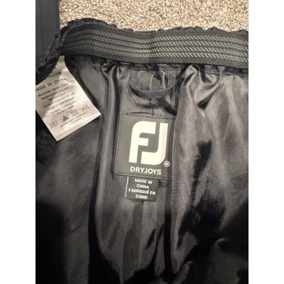FJ DRYJOYS Black Waterproof Elastic Waist Golf Pants Men's Size Med EUC - Picture 5 of 6